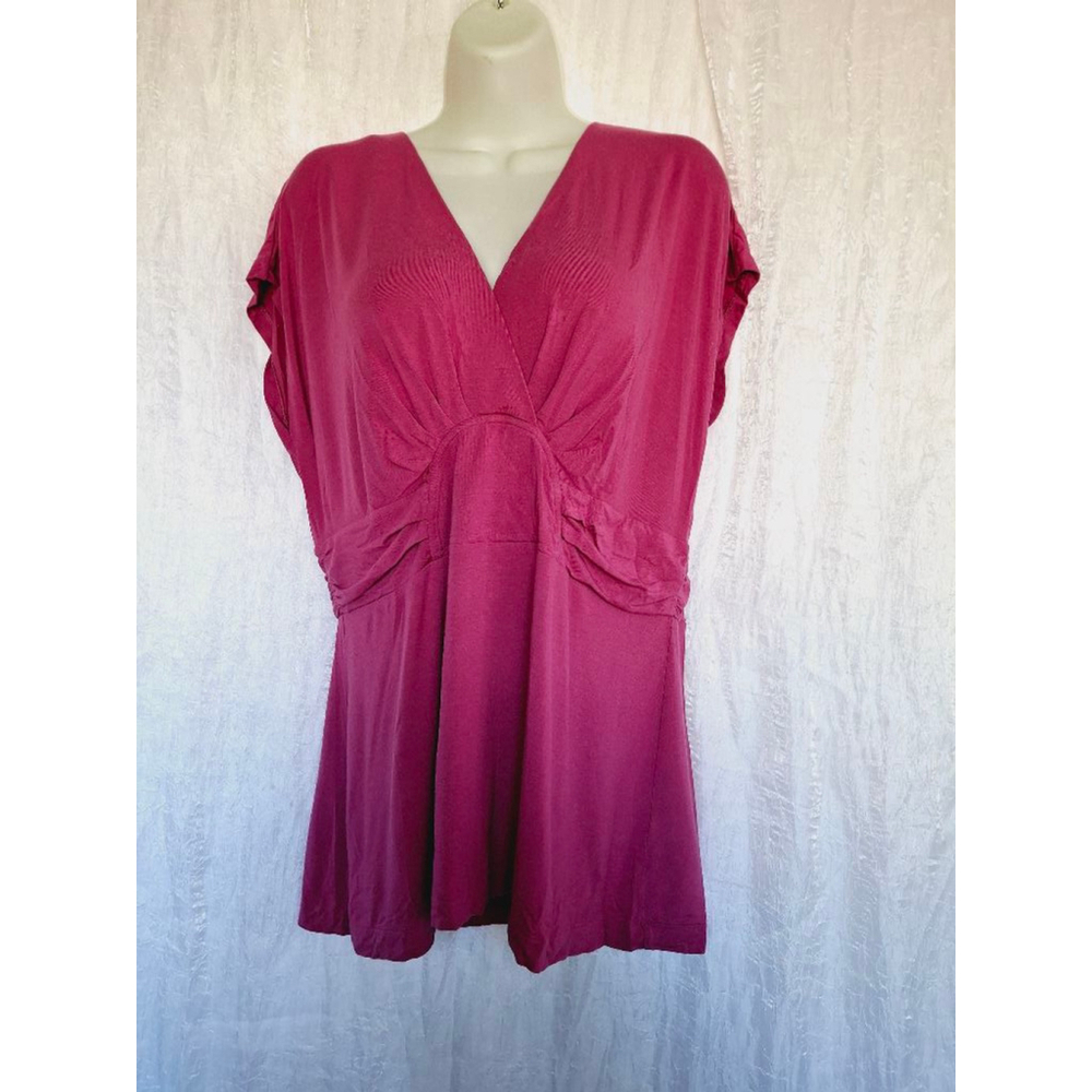 Women's Banana Republic XL Purple v neck soft knit blouse